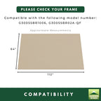 Replacement Canopy for Aoxun G30055BR1006 10’ x 6’ Lean To Gazebo - Beige, RipLock 350