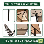 Replacement Canopy and Awning for Vevor 11’ x 5’ BBQ Grill Gazebo - Slate Gray, RipLock 350