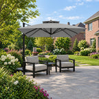 Replacement Canopy for Sophia & William 9' x 12’ Umbrella - Slate Gray, RipLock 350