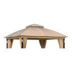 Replacement Canopy for Covered Outdoor Store 11’ x 13’ LED Gazebo - Beige, RipLock 350