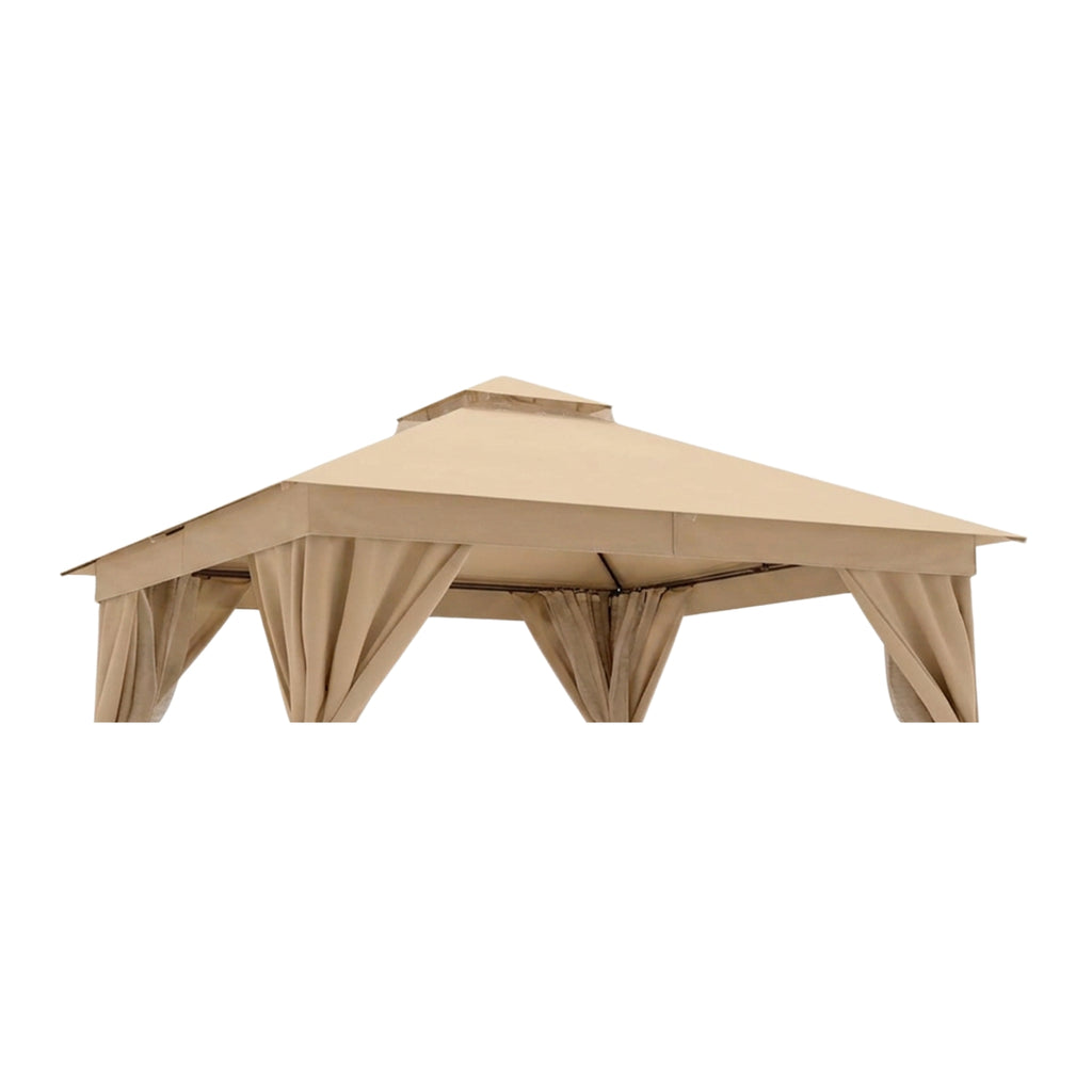 Replacement Canopy for Lausaint Home 12’ x 12’ Gazebo - Beige, RipLock 350