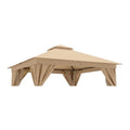 Replacement Canopy for Lausaint Home 12’ x 12’ Gazebo - Beige, RipLock 350