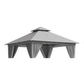 Replacement Canopy for Aoxun G30067-05A-QF 10’ x 10’ Gazebo - Slate Gray, RipLock 350