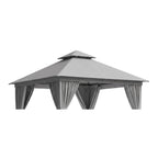 Replacement Canopy for Aoxun G30067-05A-QF 10’ x 10’ Gazebo - Slate Gray, RipLock 350