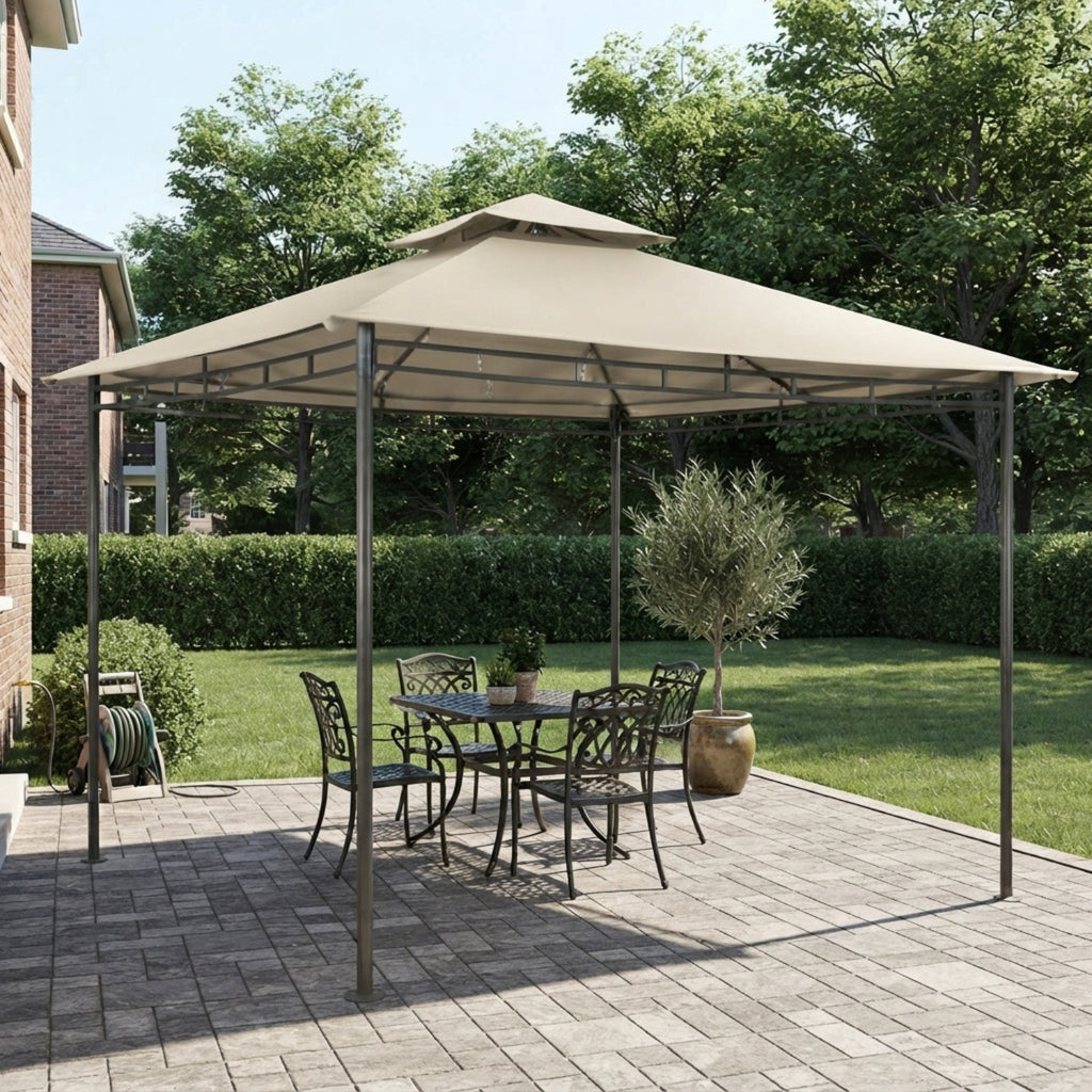 Replacement Canopy for Hoteel 10’ x 10’ Gazebo - Beige, RipLock 350