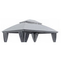 Replacement Canopy for LuxaDomas 10’ x 13’ Gazebo - Slate Gray, RipLock 350