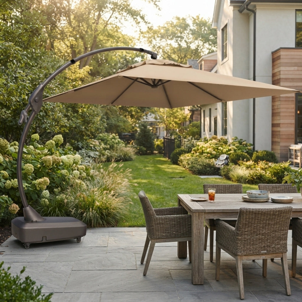 Replacement Canopy for Grand Patio 10’ x 13’ Umbrella - Beige, RipLock 350
