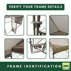 Replacement Canopy for Yitahome 7.5’ x 7.5’ Dog Kennel - Slate Gray, RipLock 350