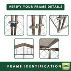 Replacement Canopy for Yitahome 10’ x 10’ Dog Kennel - Slate Gray, RipLock 350