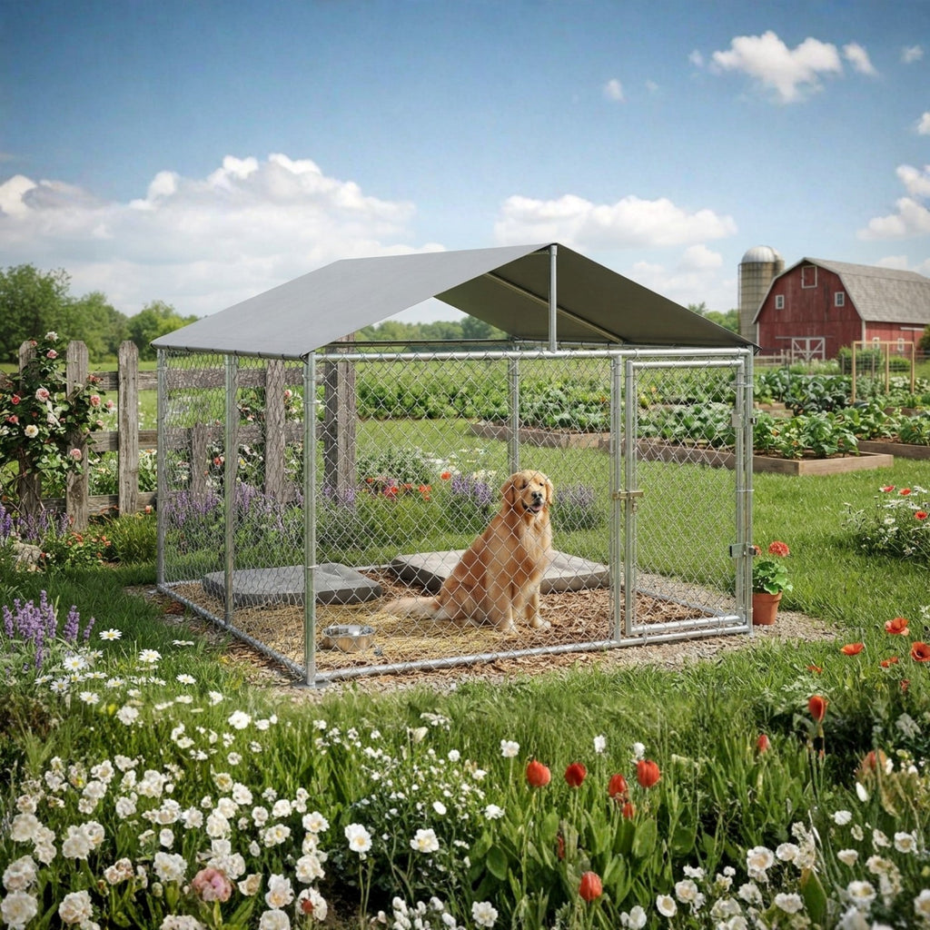 Replacement Canopy for Yitahome 10’ x 10’ Dog Kennel - Slate Gray, RipLock 350