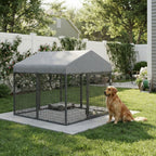Replacement Canopy for Petony Large 79” x 79” Dog Kennel - Slate Gray, RipLock 350