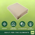 Replacement Canopy for Grand Patio 10’ x 13’ Umbrella - Beige, RipLock 350