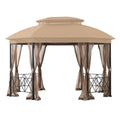 Replacement Canopy and Netting Set for Living Accents Octagon Gazebo A101007502 - Riplock 350