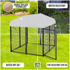 Replacement Canopy Cover for Lucky Dog 10' X 10' Chain Link Dog Kennel - RipLock 350 - Slate Gray