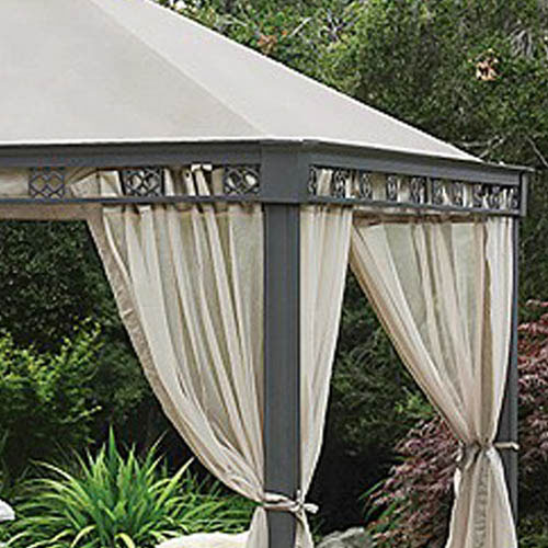 Replacement Canopy and Netting Set for Martha Stewart Arcata Gazebo - RipLock 350
