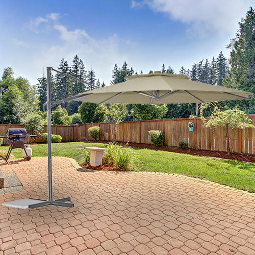 Garden Winds Solar Offset 11' Umbrella Replacement Canopy Top Cover