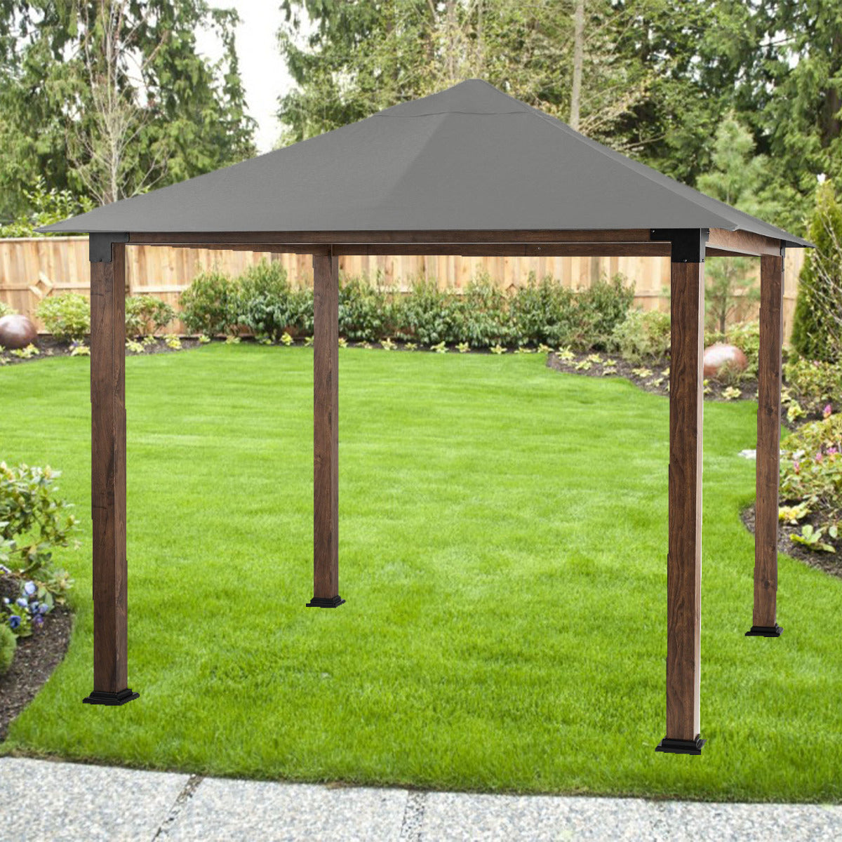 Replacement Canopy for BHG Umbrella Top Gazebo - Riplock 350 - Slate Gray