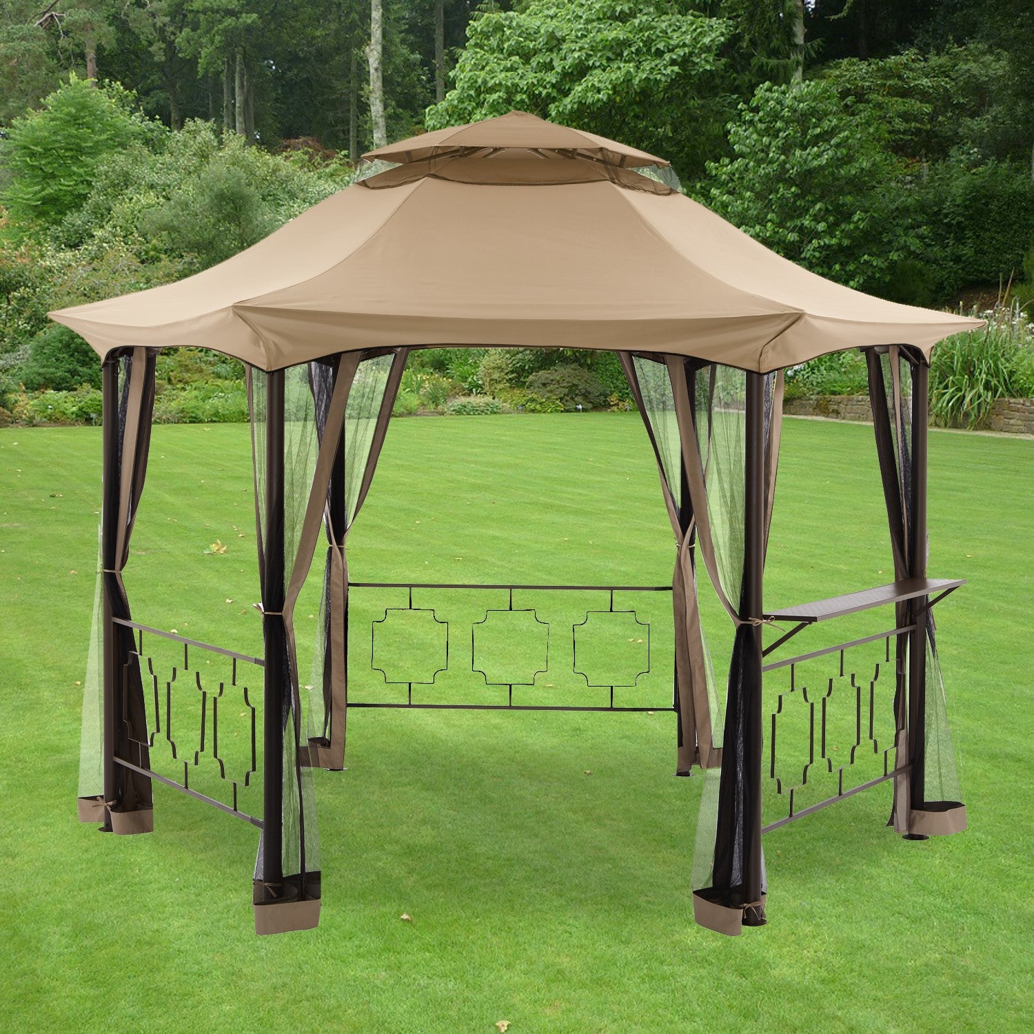 Replacement Canopy for BHG Hexagon Gazebo - Riplock 350