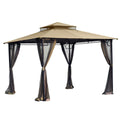 Replacement canopy and netting set for bamboo look gazebo
