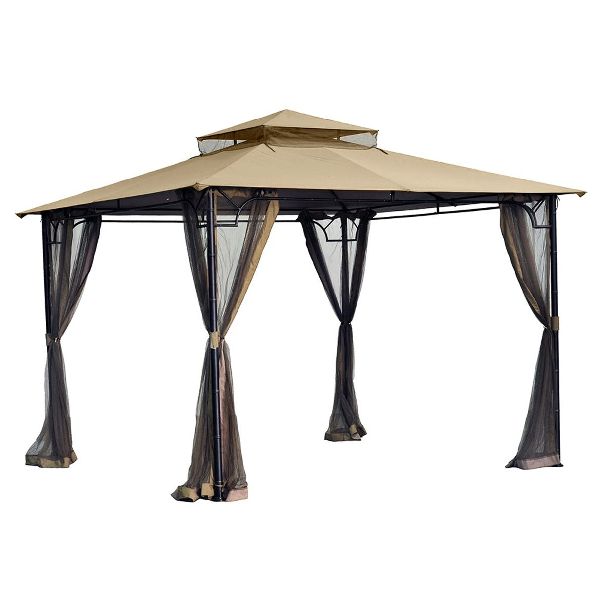 Replacement canopy and netting set for bamboo look gazebo