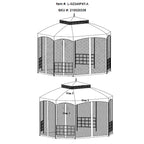 Sienna Octagon Replacement Canopy and Net - RipLock 350