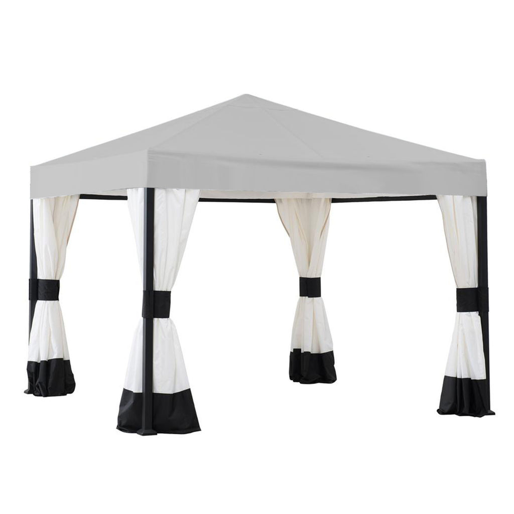 Replacement Canopy for Black and White Gazebo