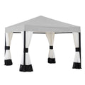 Replacement Canopy for Black and White Gazebo
