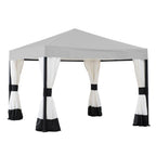 Replacement Canopy for Black and White Gazebo