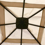 Replacement Canopy for Black and White Gazebo - Riplock 350 - Slate Gray