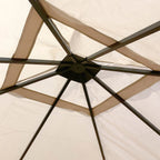Replacement Canopy for Black and White Gazebo - Riplock 350 - Slate Gray