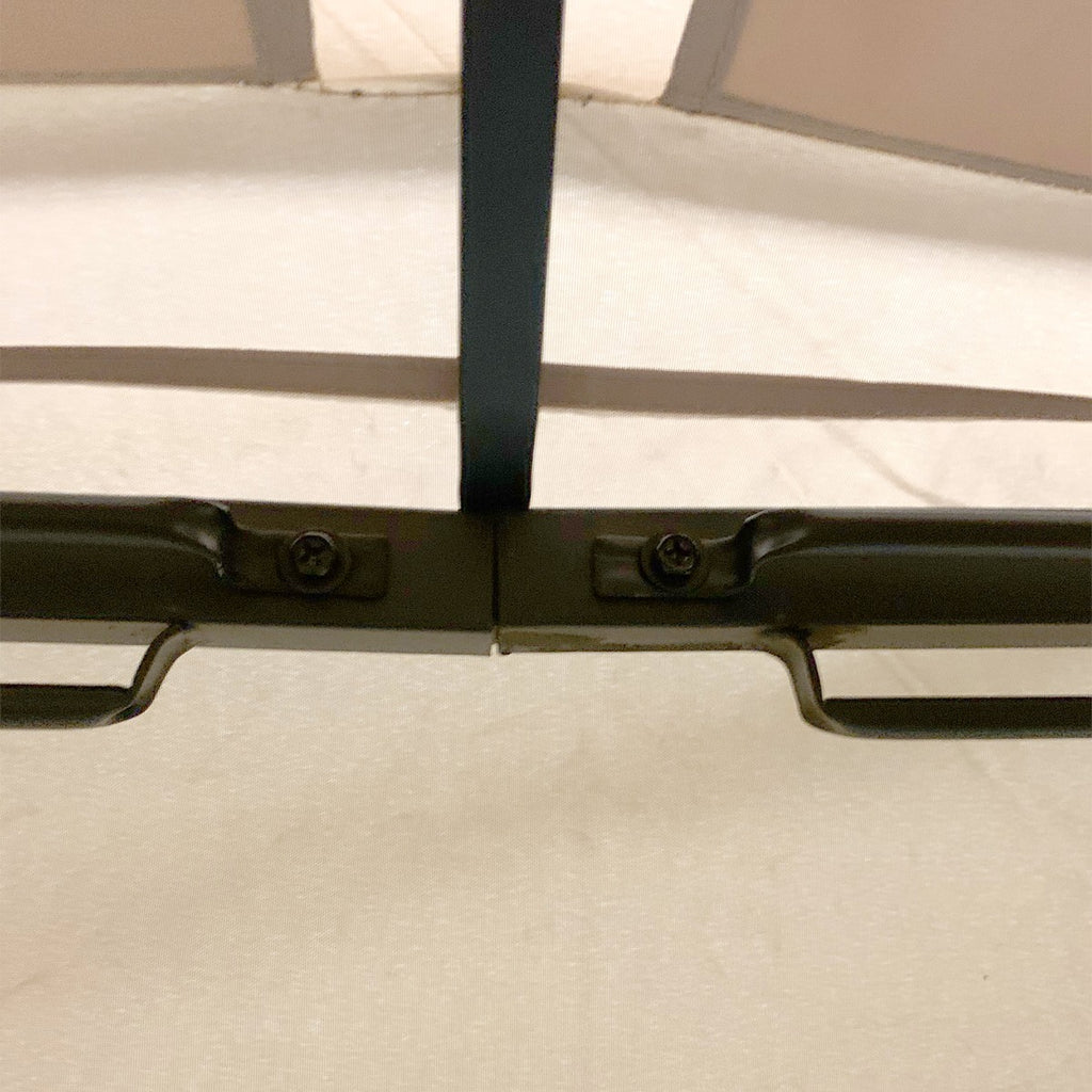 Replacement Canopy for Black and White Gazebo - Riplock 350 - Slate Gray