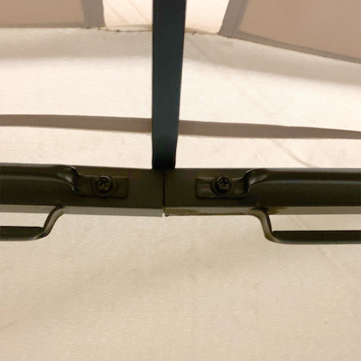 Replacement Canopy for Black and White Gazebo - Riplock 350 - Slate Gray