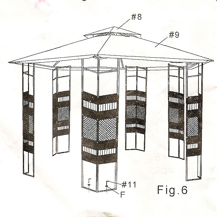 Boscovs Hexagon Gazebo Replacement Canopy - 350
