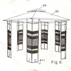 Boscovs Hexagon Gazebo Replacement Canopy - 350