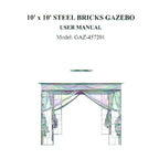 Boscovs 10 x 10 Bricks Gazebo Replacement Canopy - RipLock 350