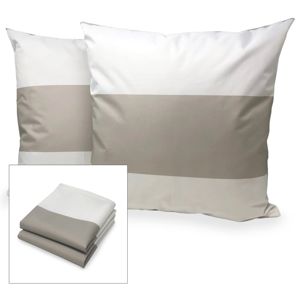 Pillow Cases - Set of 2 - Cabana Beige - Pillows Not Included