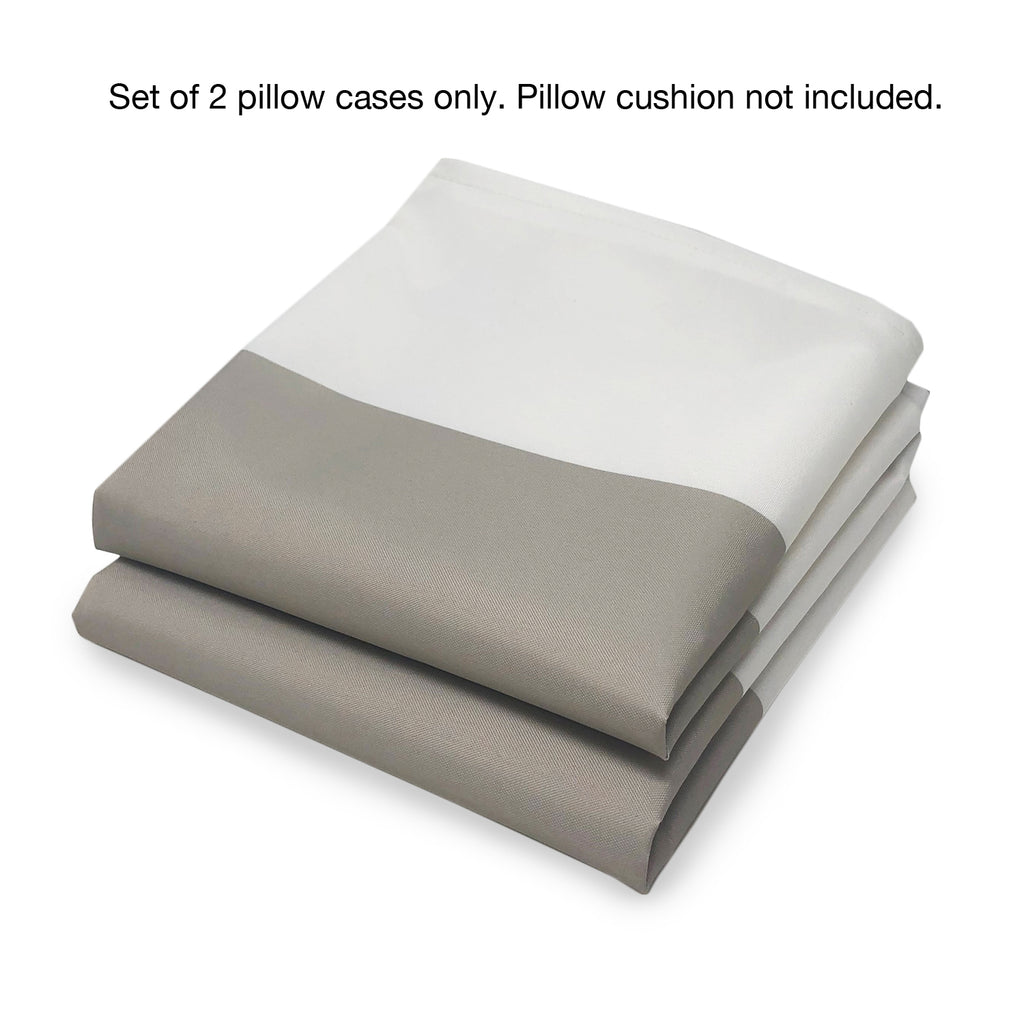 Pillow Cases - Set of 2 - Cabana Beige - Pillows Not Included