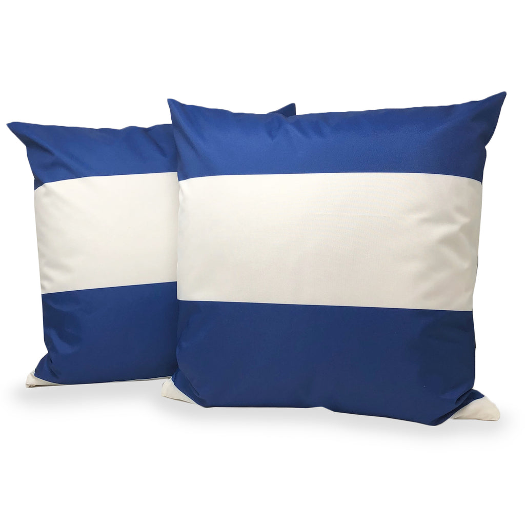 Pillow Cases - Set of 2 - Cabana Blue - Pillows Not Included