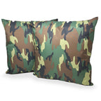 Pillow Cases - Set of 2 - Camo Green - Pillows Not Included