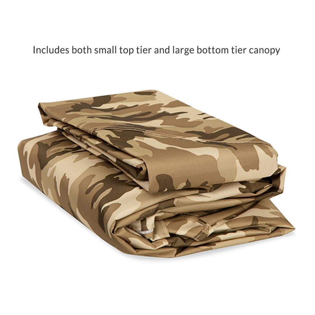 10 X 10 Universal Replacement Canopy 2-Tiered - 350, Camo Sand
