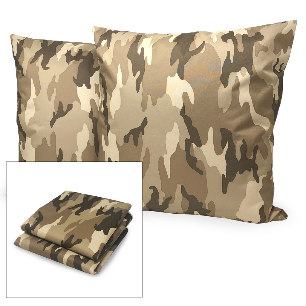 Pillow Cases - Set of 2 - Camo Sand - Pillows Not Included