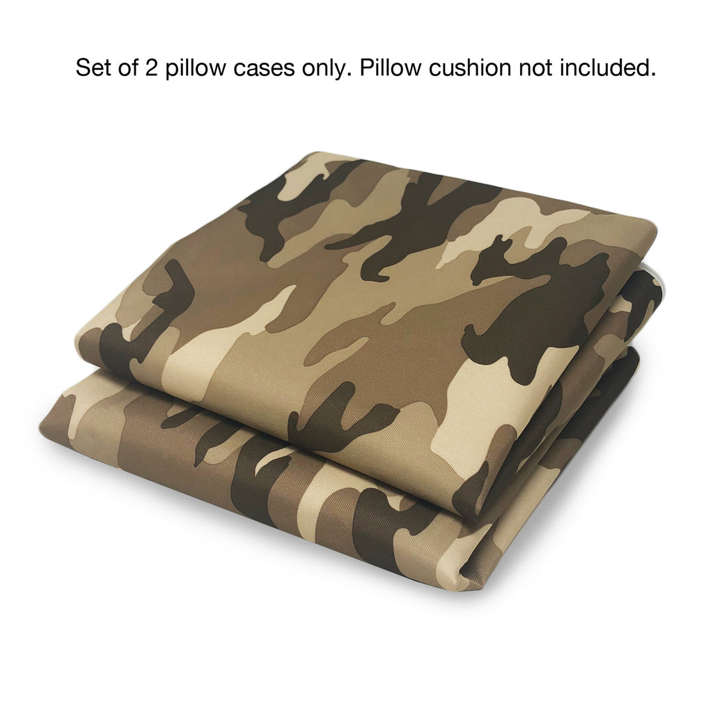 Pillow Cases - Set of 2 - Camo Sand - Pillows Not Included
