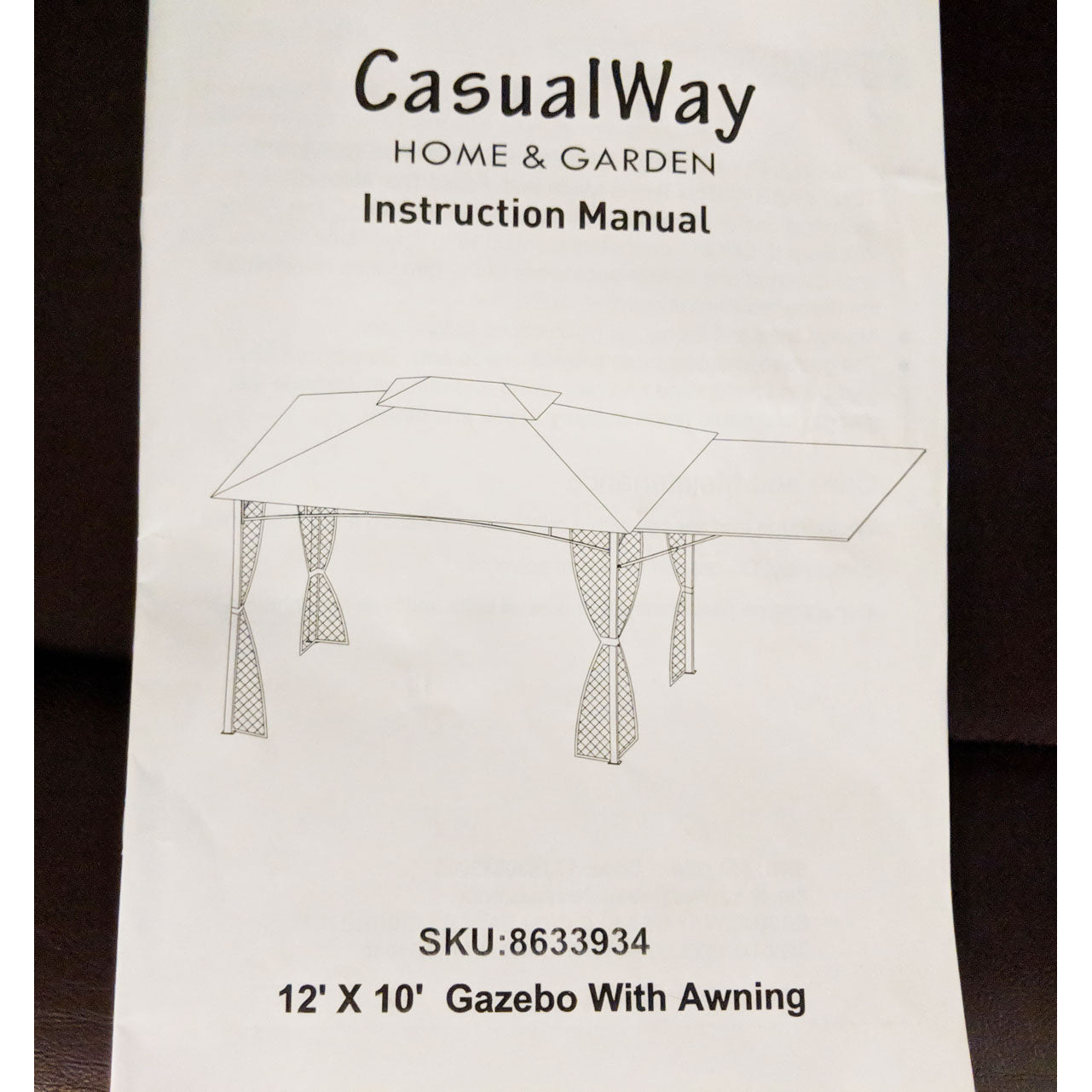 Replacement Canopy and Netting Set for Casual Way Awning 8633934 10' x 12' Gazebo - Beige, Riplock 350