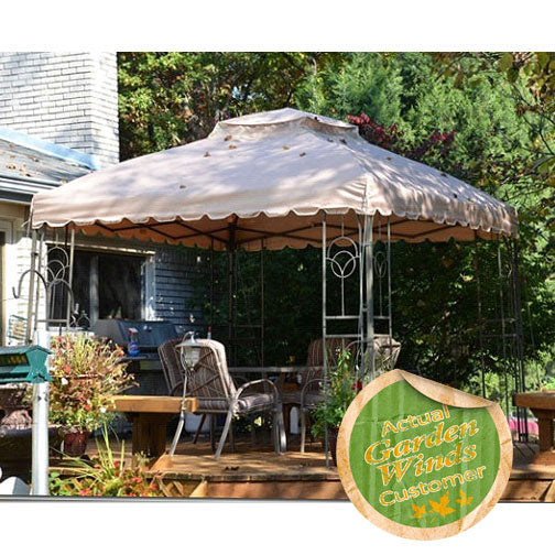 Quest First-Up Garden Gazebo Replacement Canopy - RipLock