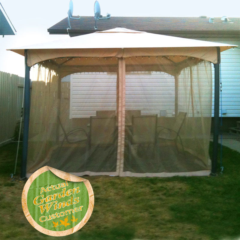 Replacement Canopy and Netting for 084227309018 Roman Gazebo