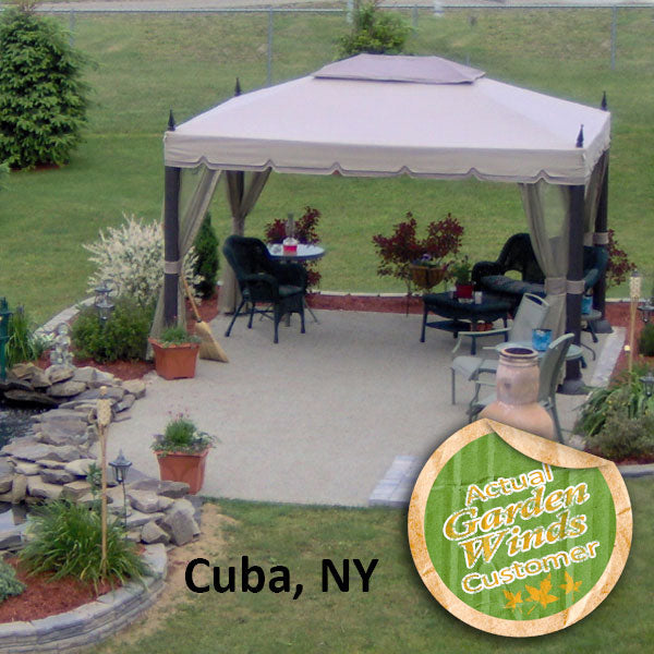 Mediterra Pacific Casual 10 x 12 Canopy and Netting Set - RipLock 350