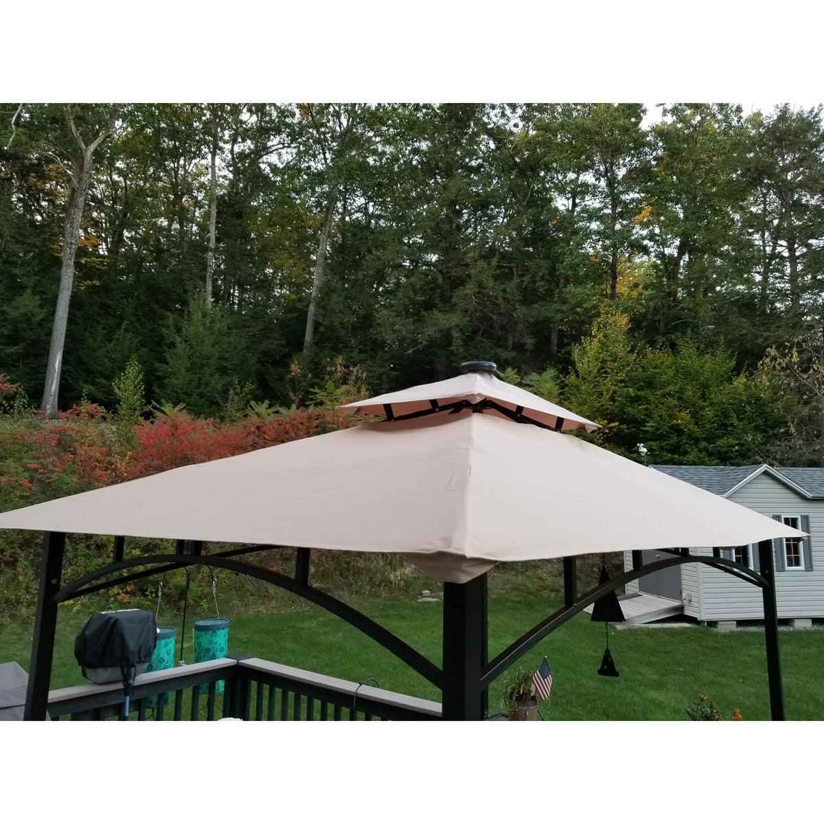 Replacement Canopy for Christmas Tree Shops Grill Gaz with Solar Lights - Riplock 350