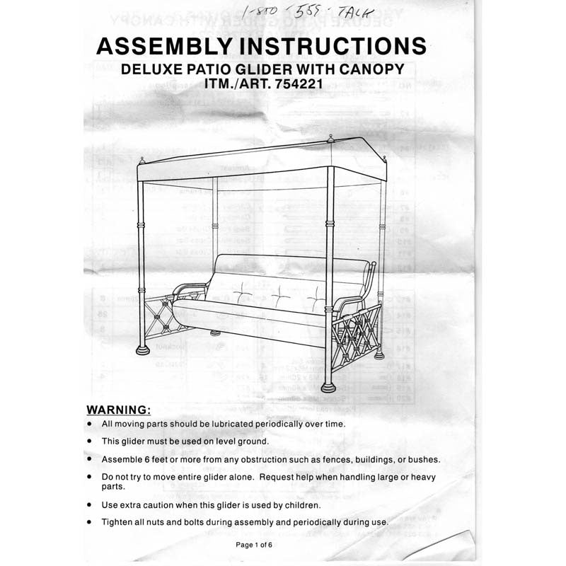 Replacement Canopy for Gazebo Frame Swing