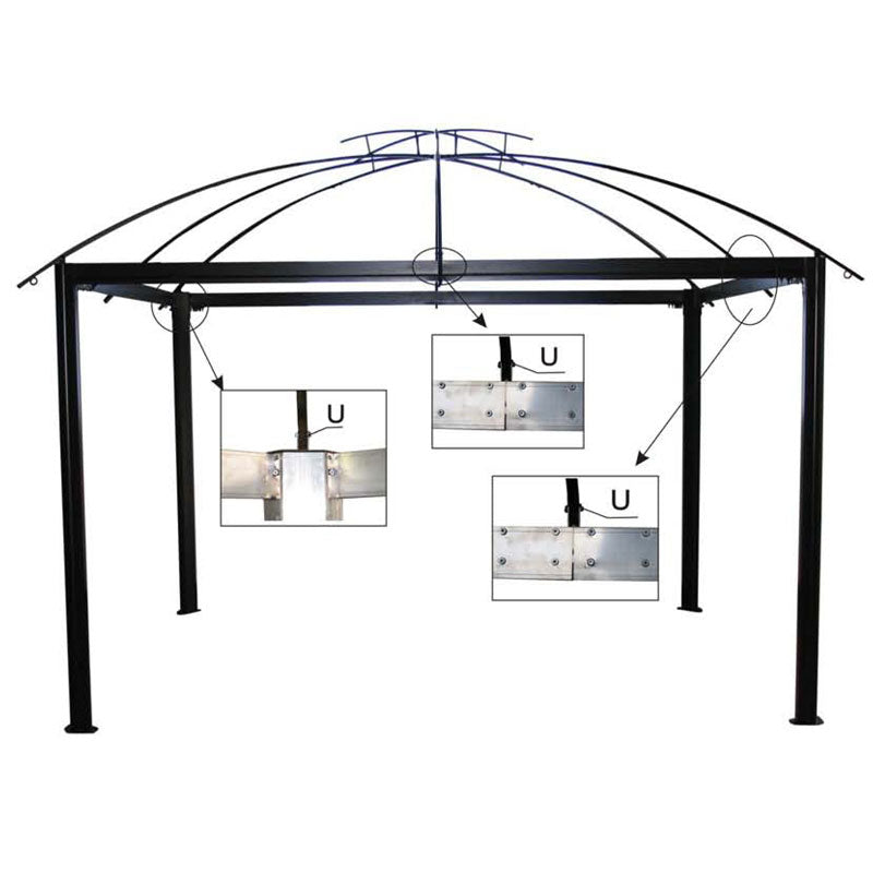 Samui 10 x 12 Gazebo Replacement Canopy and Netting - RipLock 500