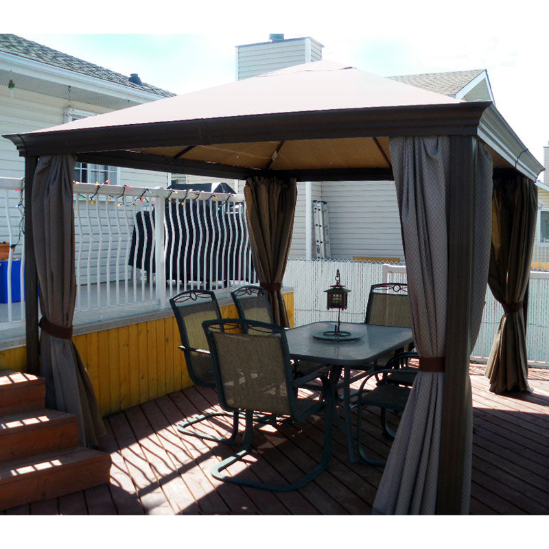 Replacement Canopy and Net for Pillared 10' x 12' Gazebo- Riplock 350